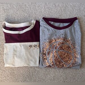 Kids'  Justice Maroon and Gray Shirts